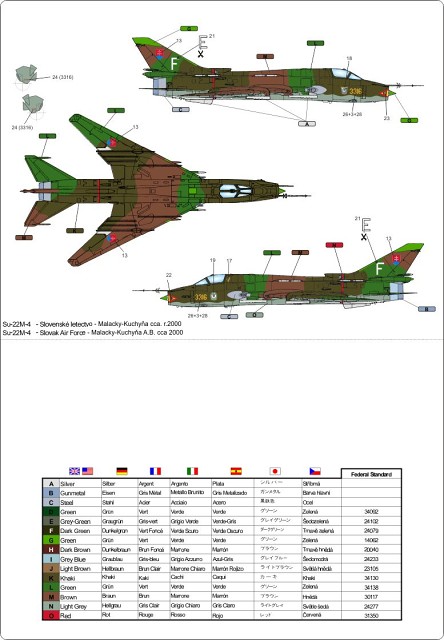 Sukhoi Su-22 in Czechoslovak, Czech and Slovak AF 1/48