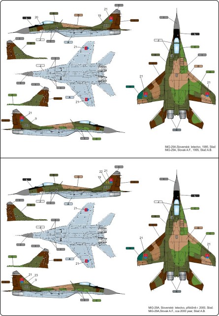 MiG-29A (Izd. 9-12) and MiG-29UB (Izd. 9-51) 1/48 